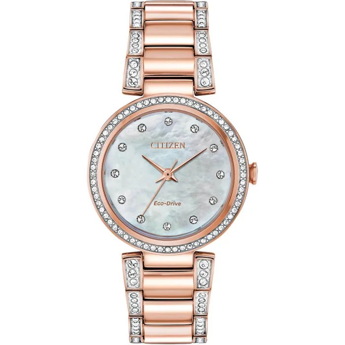 Citizen Women’s Watch – Silhouette Crystal White MOP Dial Bracelet | EM0843-51D