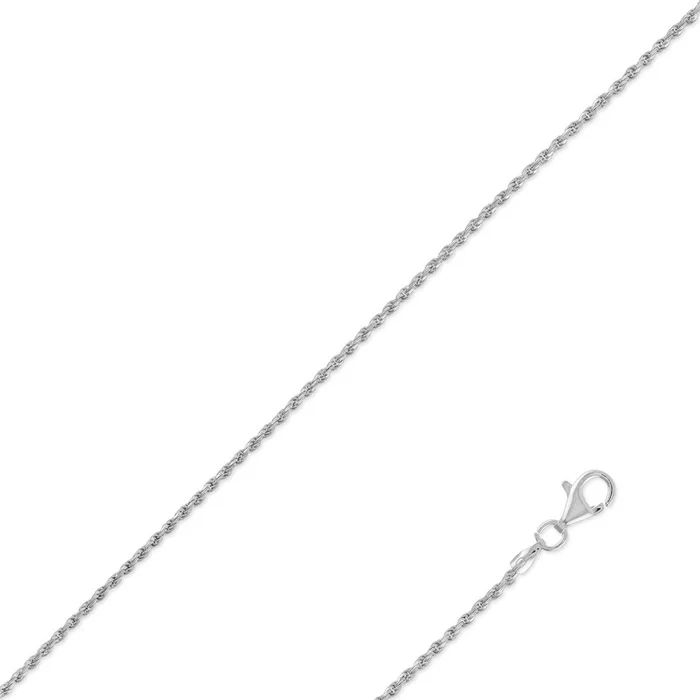 Classic Women’s Chain – Silver Plated Sterling 1.5mm Rope, 24 inch | RPE-30-24