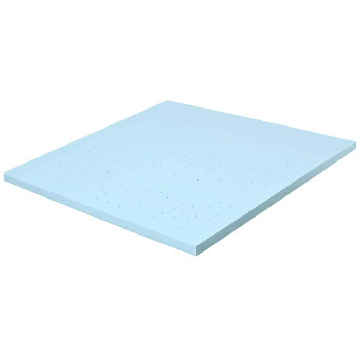 Costway Blue 4 in. Gel-Infused Memory Foam Mattress Topper Ventilated Bed Pad Queen