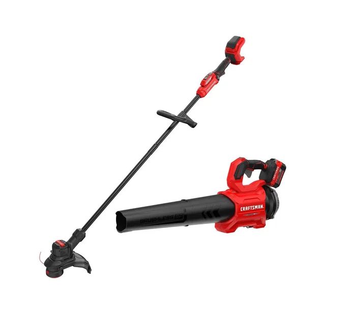 CRAFTSMAN Brushless RP 2-Piece 20-volt Max Cordless Power Equipment Combo Kit (String Trimmer Included Blower Included)