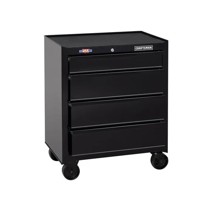 CRAFTSMAN CMST22741BK 1000 Series 26.5-in W x 32.5-in H 4-Drawer Steel Rolling Tool Cabinet (Black)