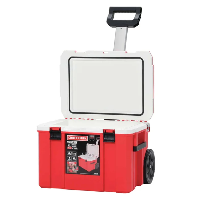 Craftsman VERSASTACK Black/Red 30 qt Cooler