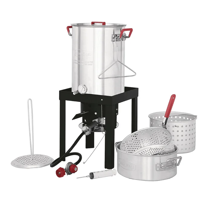 CreoleFeast TFS3010 Propane 30 Qt. Turkey and 10 Qt. Fish Fryer Boiler Steamer Set