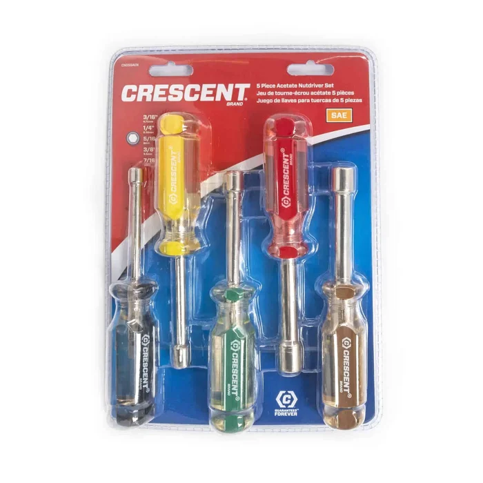 Crescent SAE Acetate Acetate Nut Driver Set 6-3/4 in. L 5 pc
