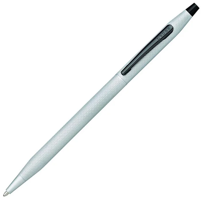 Cross Ballpoint Pen – Classic Century Diamond Pattern Brushed Chrome | AT0082-124