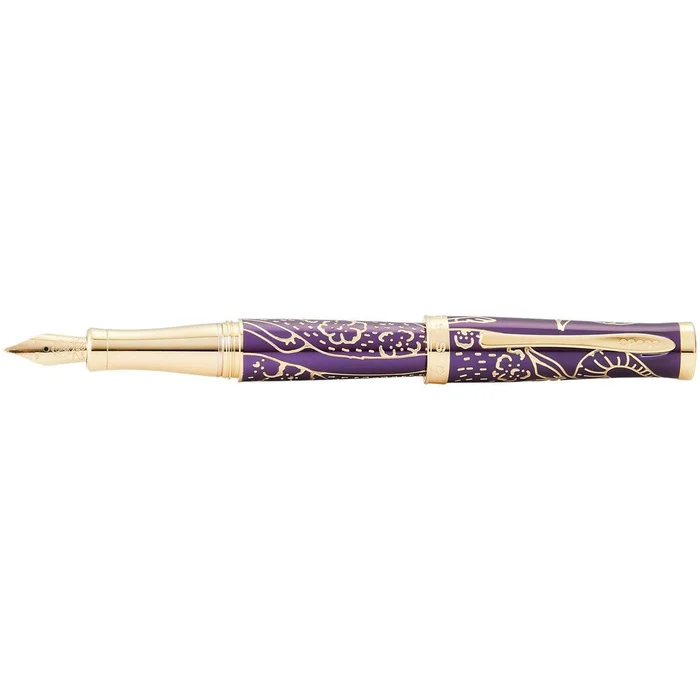 Cross Fountain Pen – Sauvage Translucent Plum Lacquer Finish, Fine Nib | AT0316-24FD
