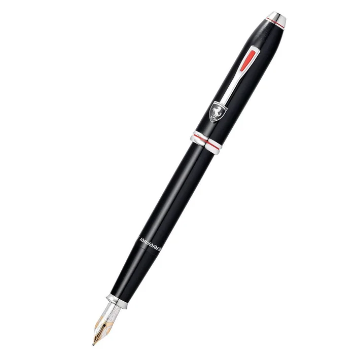 Cross Fountain Pen – Townsend Rhodium Plated, Black Lacquer | FR0046-56