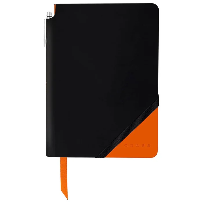 Cross Journal with Pen – Jot Zone Ruled, Black/Orange, Small | AC273-1S