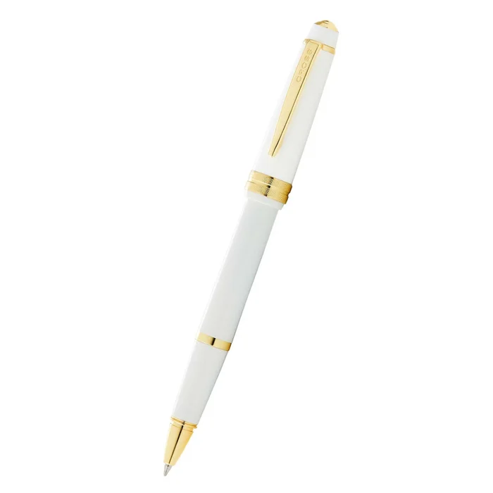 Cross Rollerball Pen – Bailey Light Resin with Gold Tone Trims, White | AT0745-10