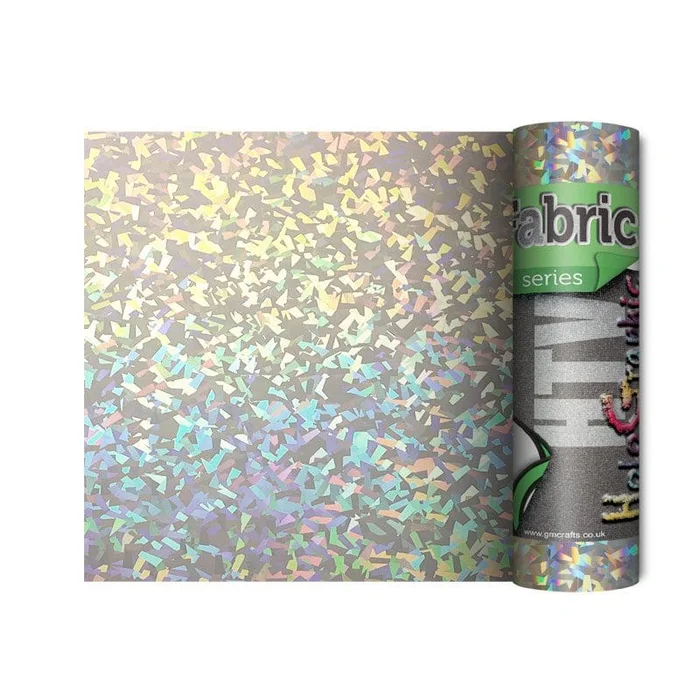 Crystal Silver Holographic HTV 140mm x 500mm