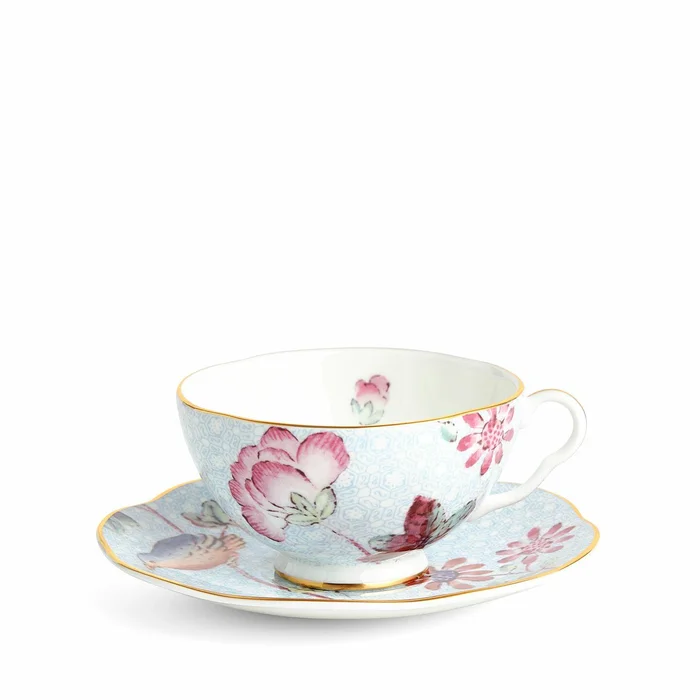 Cuckoo Blue Teacup and Saucer