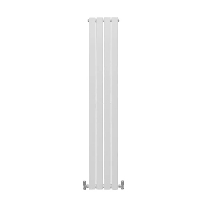 Designer Radiators 160 x 28cm Flat Panel Modern Central Heating Gloss White Vertical Column Double Panel Wall Mounted Slimline Kitchen Living Room Bathroom Commercial Cleaning Brush & Fixing Kit