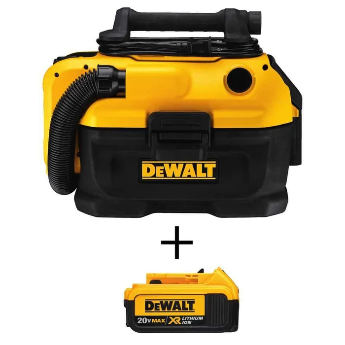 DEWALT 20V MAX 2 Gal. Cordless/Corded Wet/Dry Vacuum and (1) 20V MAX XR Lithium-Ion Premium 4.0Ah Battery
