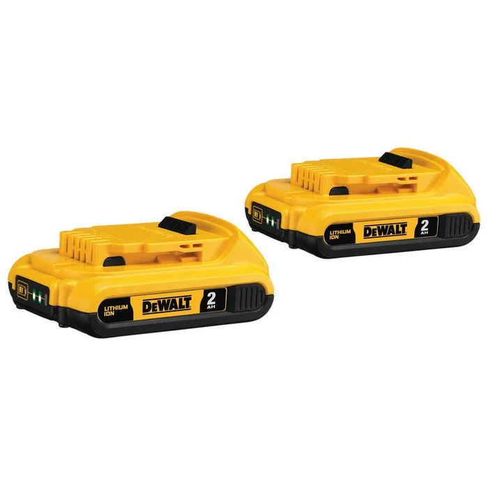 DEWALT DCB203-2 20V MAX Compact Lithium-Ion 2.0Ah Battery Pack (2 Pack)