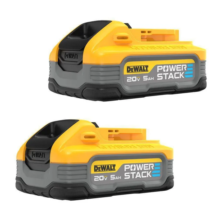 DEWALT DCBP520-2 POWERSTACK 20V Lithium-Ion 5.0Ah Battery Pack (2 Pack)