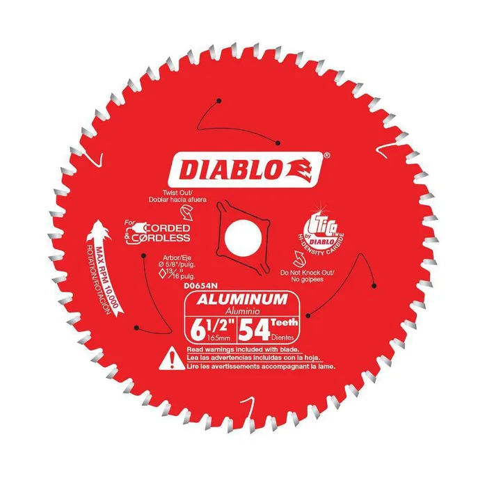 DIABLO 6-1/2in. x 54-Teeth Circular Saw Blade for Medium Aluminum