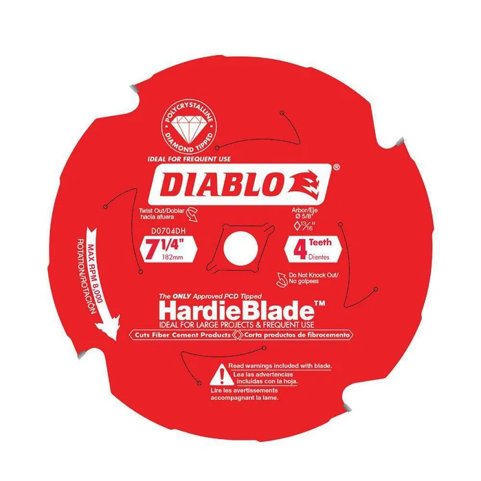 DIABLO 7-1/4in. x 4-Teeth HardieBlade Saw Blade for Fiber Cement