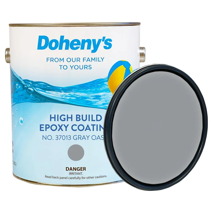 Doheny’s Pro-Grade High Build Self-Priming Epoxy Swimming Pool Paint | A Superior Epoxy Coating That, Gray Oasis