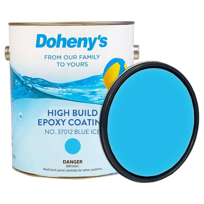 Doheny’s Pro-Grade High Build Self-Priming Epoxy Swimming Pool Paint | A Superior Epoxy Coating That, Blue Ice