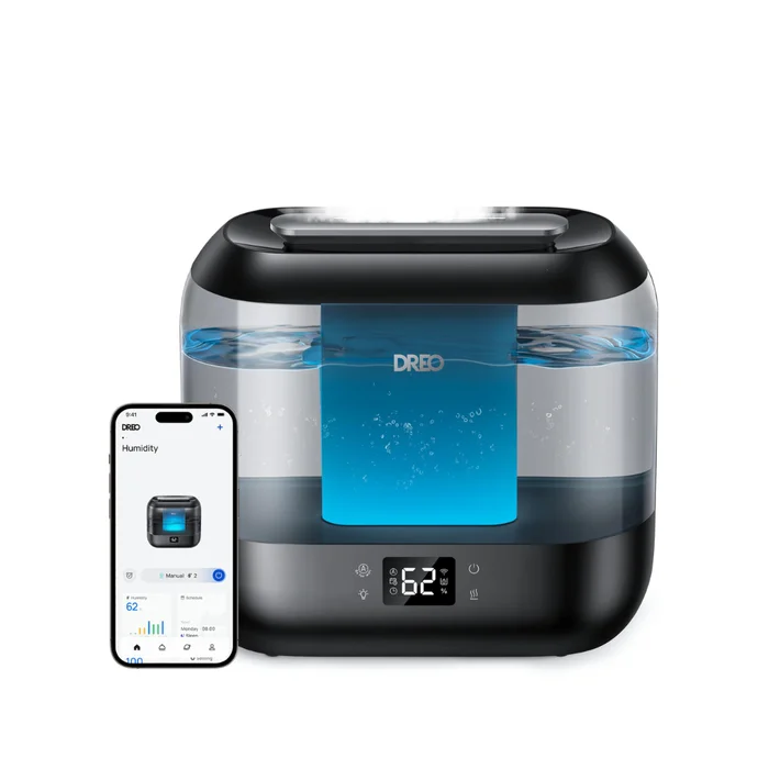 Dreo Smart Humidifiers for Bedroom, Top Fill 4L Cool Mist Humidifier with Nightlight, 32H Runtime, Touch/APP/Voice Control