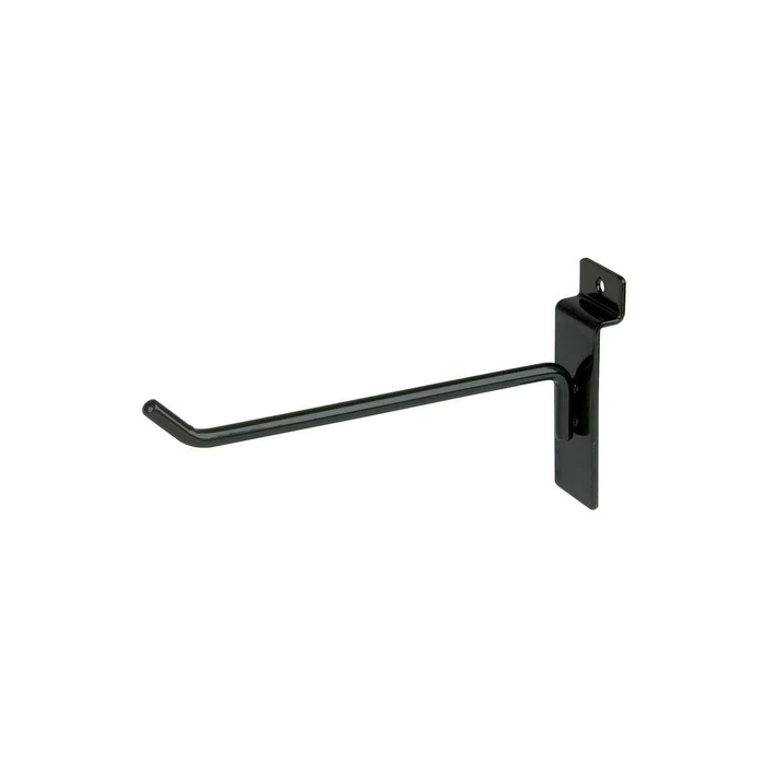 Econoco EBL/H6 6 in. Black Deluxe Hook for Slatwall (Pack of 96)