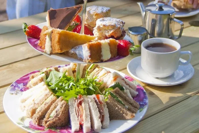 Entrance to Barnsdale Gardens with an Afternoon Tea for Two
