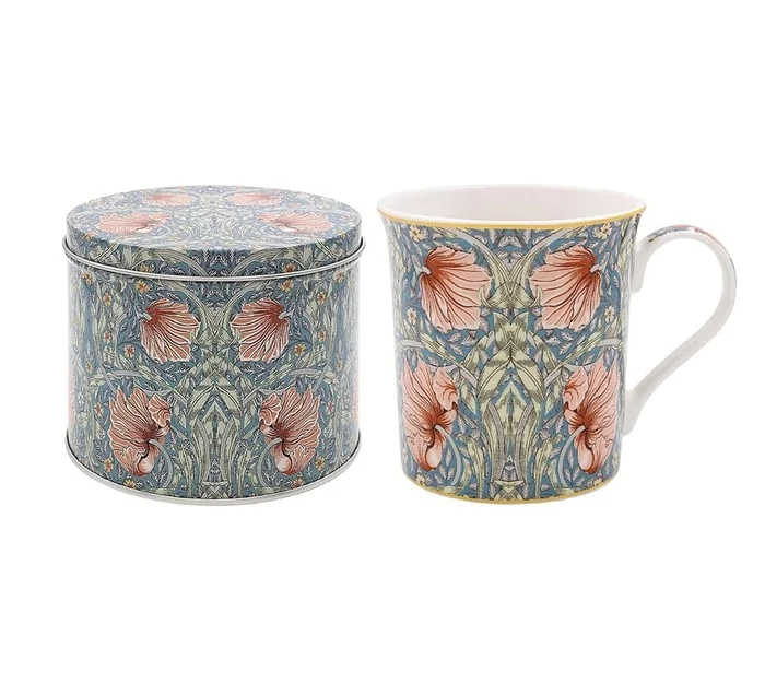 Fine China Mug In A Tin – William Morris Pimpernel