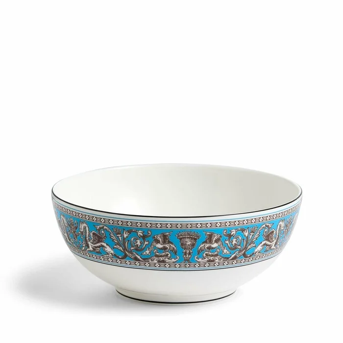 Florentine Turquoise Soup/Noodle Bowl 20cm