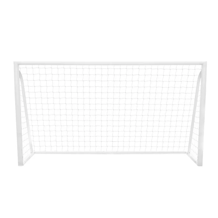 Football Goal Net 12 x 6ft All Weather PVC Goalpost 30ply Knotted Netting 24 Clips Portable Training Practice Indoor Outdoor Quick Slot & Click Assembly 5 Hole Target Sheet Bungee Straps & Carry Bag