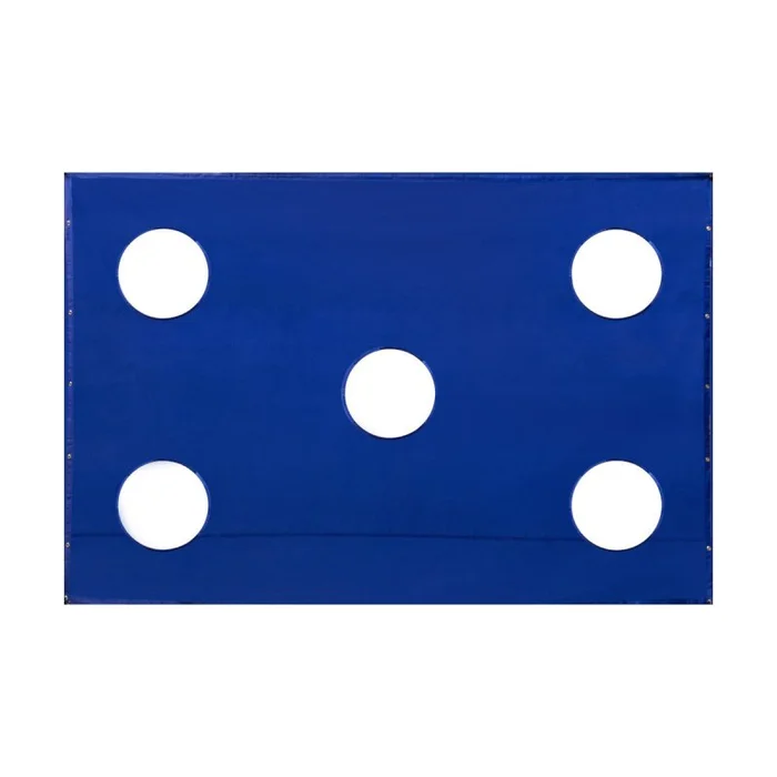 Football Goal Target Sheet 8 x 6ft All Weather Portable Training Practice Indoor Outdoor Quick Assembly 16 Bungee Straps 5 x 40.5cm Target Holes 234cm x 173cm