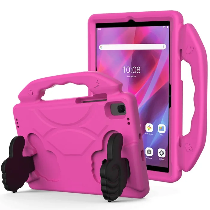 For Lenovo K10 TB-X6C6F 10.3 inch Thumb Bracket EVA Shockproof Tablet Case(RoseRed)