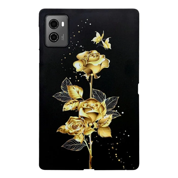 For Lenovo Legion Y700 2023 Color Painting Pattern Smart Tablet TPU Case(Golden Rose)