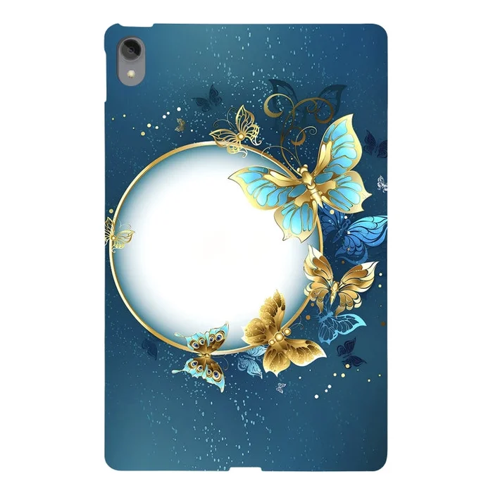 For Lenovo Xiaoxin Pad Plus 2021 Color Painting Pattern Smart Tablet TPU Case(Butterfly Circle)