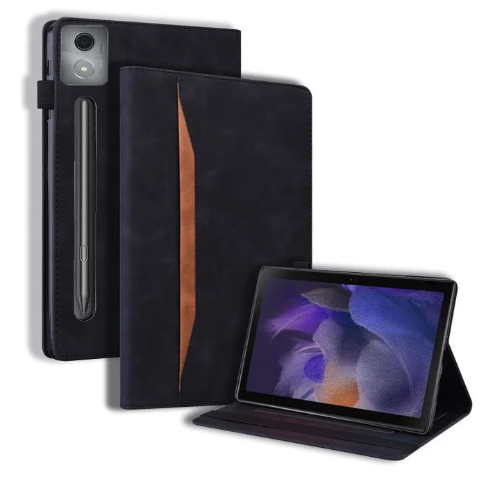 For Lenovo Xiaoxin Pad Pro 12.7 Splicing Shockproof Leather Tablet Case(Black)