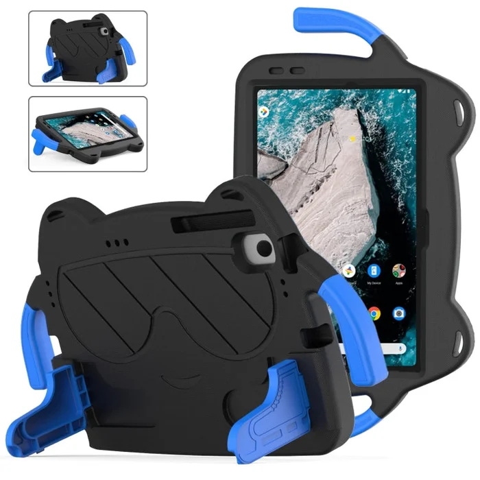 For Nokia T20 10.36 2021 Ice Baby EVA Shockproof Hard PC Tablet Case(Black+Blue)