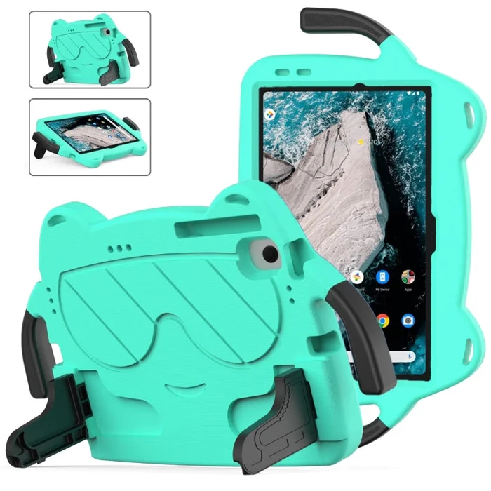 For Nokia T20 10.36 2021 Ice Baby EVA Shockproof Hard PC Tablet Case(Mint Green+Black)