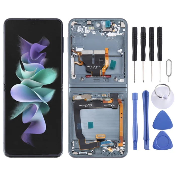 For Samsung Galaxy Z Flip3 SM-F711 Original LCD Screen Digitizer Full Assembly with Frame (Green)