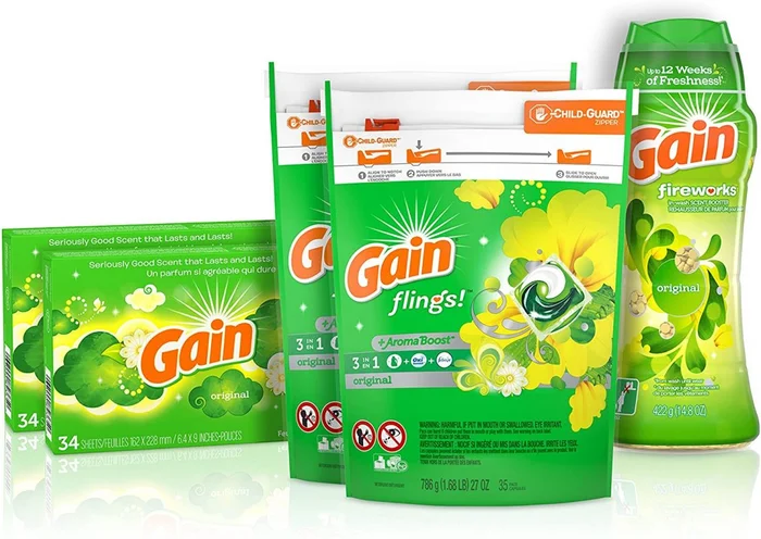Gain Laundry Bundle Gain Flings, Dryer Sheets, Fireworks Laundry Beads 1.0 ea