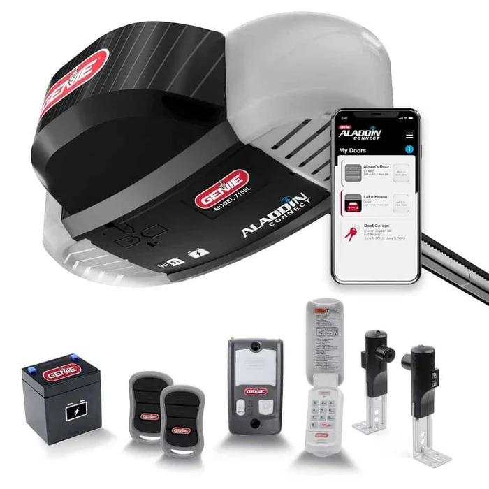 Genie 7155L-TKSV Signature Series SilentMax LED Connect Quiet Belt Drive Smart Garage Door Opener w/ Battery Backup plus Wi-Fi