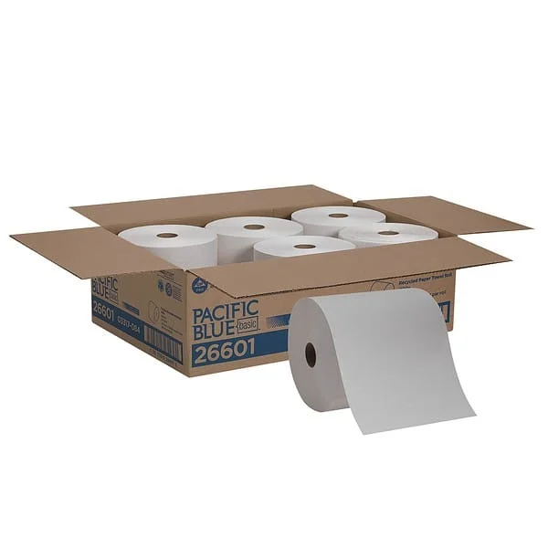 Georgia-Pacific Blue Basic Recycled Paper Towel Rolls (Previously Branded Envision) by PRO, White