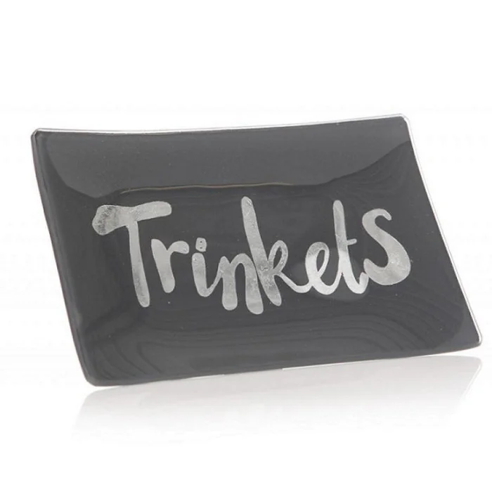 Glass Trinket Tray – “Trinkets”