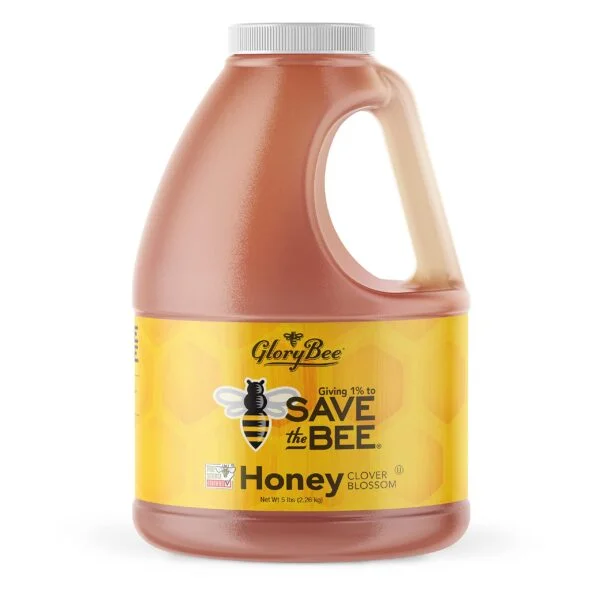 GloryBee, Pure Clover Blend Honey, US Grade A Honey, 5lb