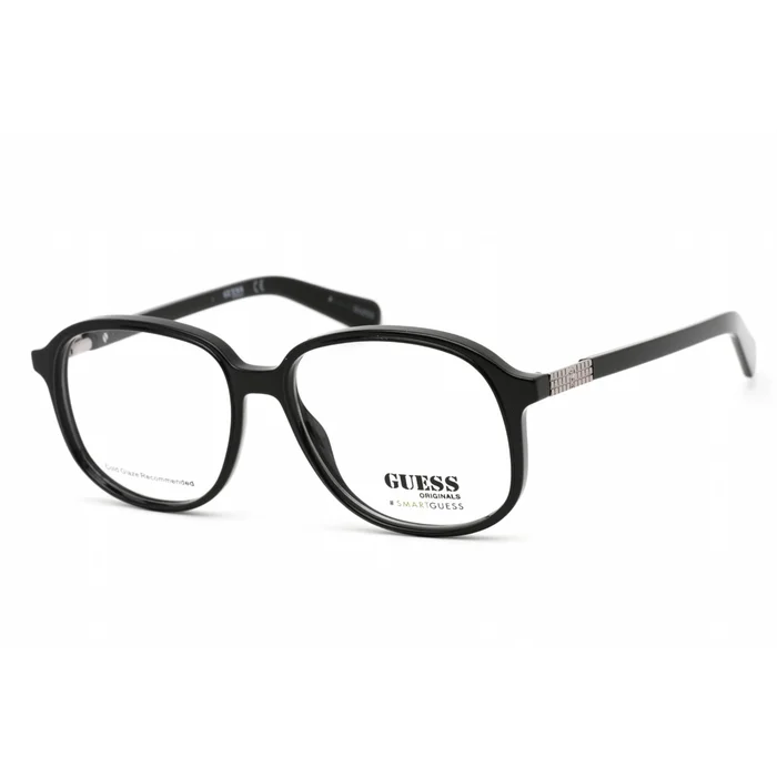 Guess Unisex Eyeglasses – Clear Demo Lens Full Rim Shiny Black Plastic | GU8255 001