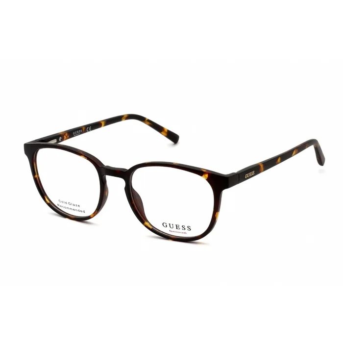 Guess Unisex Eyeglasses – Clear Lens Full Rim Havana Rectangular Frame | GU3009 052