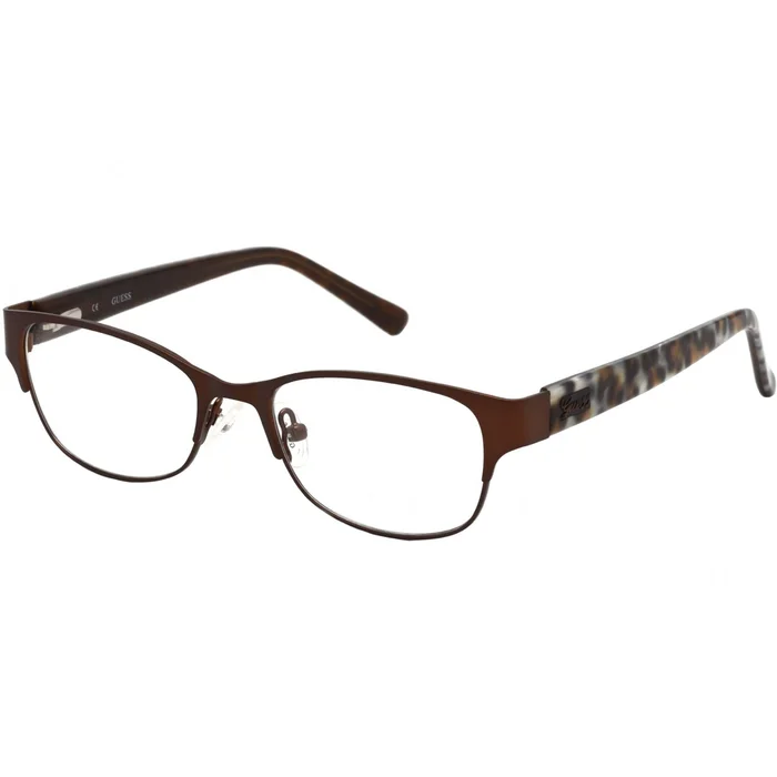 Guess Women’s Eyeglasses – Clear Demo Lens Brown Rectangular Frame | GU9123-3 D96