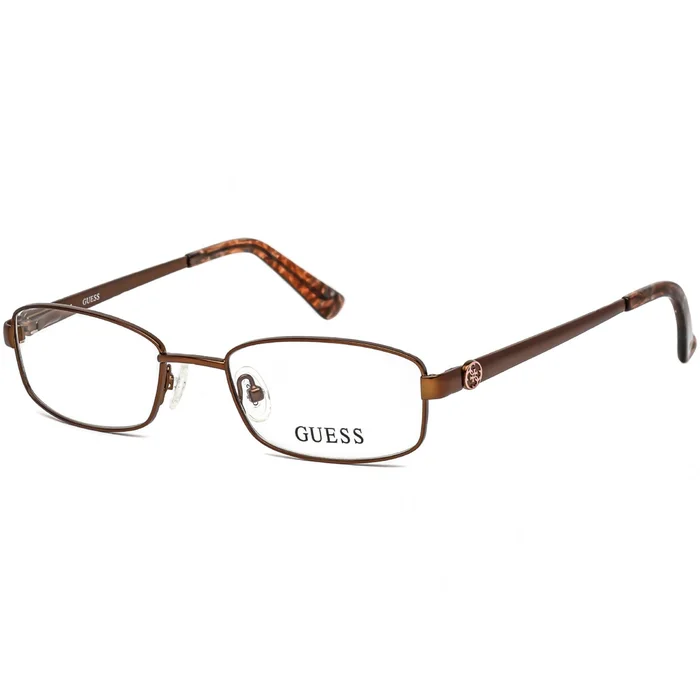 Guess Women’s Eyeglasses – Matte Dark Brown Rectangular Shaped Frame | GU2524 049