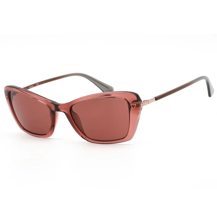 Guess Women’s Sunglasses – Bordeaux Lens Plastic Cat Eye Shape Frame | GU7654 69S