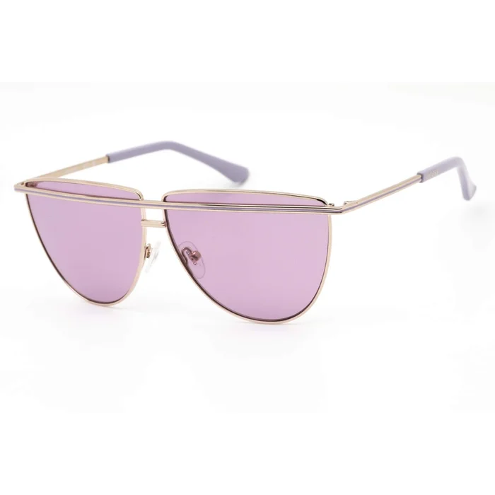 Guess Women’s Sunglasses – Gold Tone Full-Rim Metal Frame Violet Lenses | GU7852 32Y
