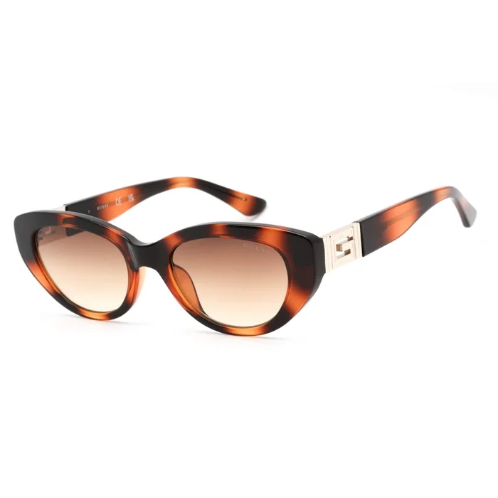 Guess Women’s Sunglasses – Gradient Brown Lens Plastic Cat Eye Frame | GU7849 53F