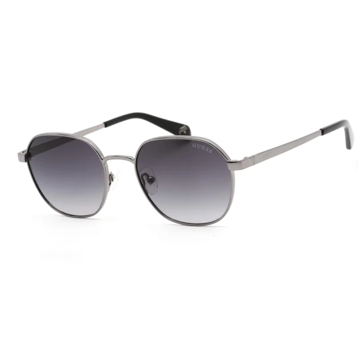 Guess Women’s Sunglasses – Shiny Dark Nickeltin Metal Square Frame | GU5215 06B
